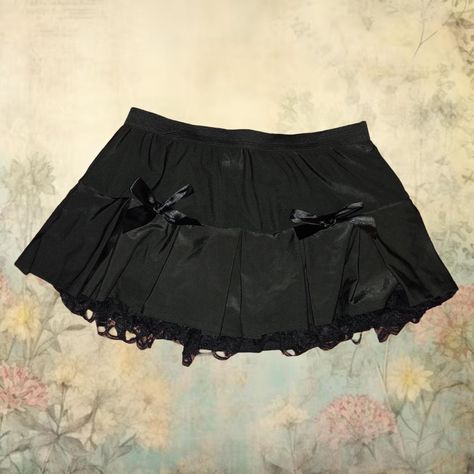 black micro mini skirt frilly bow pull up elastic... - Depop Black Frilly Skirt, Boho Witch, Frilly Skirt, Micro Mini Skirt, Pull Ups, Spirit Halloween, Elastic, Mini Skirts, How To Wear