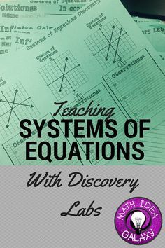 Substitution Method, High School Math Classroom, Teaching Algebra, School Algebra, Algebra Activities, Middle School Math Classroom, Systems Of Equations, Maths Algebra, Math Instruction