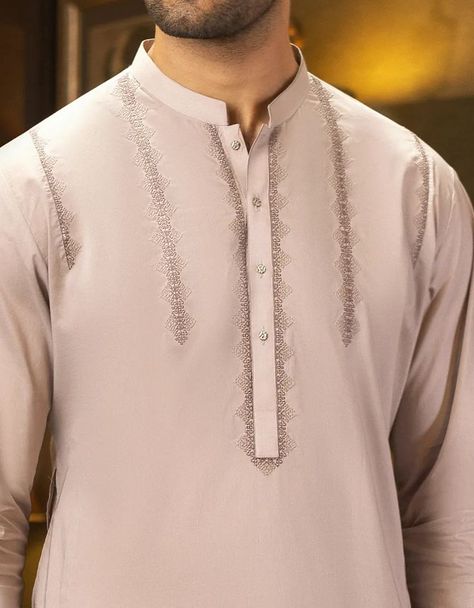 Emrodary Work Design Kurta For Men, Kurta Embroidery For Men, Latest Kurta Designs, Man Dress Design, Embroidery Kurta, Boys Kurta Design, Stylish Men Wear, Cotton Pants Women, Kurta Pajama Men