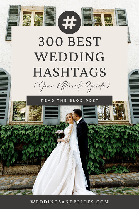 From cute to clever to creative, we have hashtags for every wedding style. Wedding Hashtags With Last Names Ideas, Smith Wedding Hashtag Ideas, Wedding Hashtags With Last Names, Wedding Hastags Idea, Hashtags For Weddings Couple, Hashtags For Weddings, Wedding Hashtag Ideas Generator, Wedding Hashtag Ideas Creative, Hashtag For Wedding