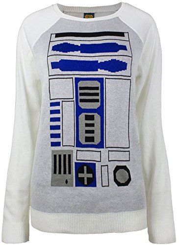 Star Wars R2D2 Artoo Simple Sweater Small White *** Want additional info? Click on the image.(This is an Amazon affiliate link and I receive a commission for the sales) Womens White Sweater, Simple Sweater, Star Wars R2d2, Raglan Sleeve Sweater, Simple Sweaters, R2 D2, Star Wars Humor, Sweater Gift, Geek Chic