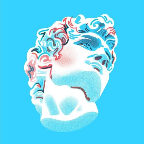 Statue Of David, Digital Portrait Art, Animation Design, New Wall, Large Art, Graphic Poster, Graphic Design Illustration, Collage Art, Graphic Illustration