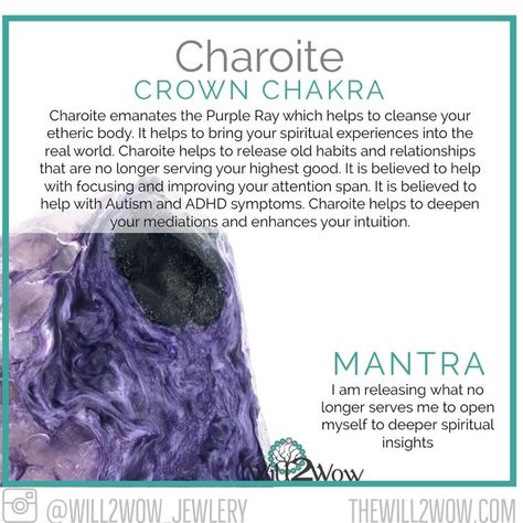 Charoite Meaning, Witch Stones, Charoite Crystal, Stone Meanings, Pictures Of Crystals, Crystal Magick, Soul Cleansing, Moon Crystals, Magic Things