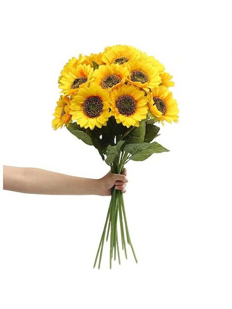 7pcs, Realistic Sunflower Flower For DIY Crafts And Home Decor - Blooming Indoor/Outdoor Faux Flower For Bridal Bouquet And Table DecorI discovered amazing products on SHEIN.com, come check them out! Faux Flowers, Amazing Products, Bridal Bouquet, Sunflower, Indoor Outdoor, Flowers, Home Decor, Home Décor