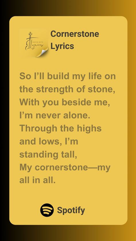 Christian worship songs lyrics Cornerstone hymn lyrics Hillsong Cornerstone lyrics Jesus Christ cornerstone Lyrics to Cornerstone song Cornerstone song meaning Cornerstone Christian song Worship music lyrics Cornerstone song by Hillsong Rock of Ages song lyrics Faith-based songs lyrics Cornerstone worship anthem Lyrics to cornerstone of my faith Inspirational Christian lyrics Hillsong worship lyrics Cornerstone Lyrics, Christian Worship Songs, Hymn Lyrics, Hillsong Worship, Christian Lyrics, Worship Songs Lyrics, Worship Lyrics, Songs With Meaning, Hymns Lyrics