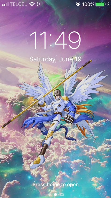 Angemon #digimon Lock Wallpaper, Digimon Adventure, Anime Cartoon, Digimon, Art Drawings, Iphone, Drawings, Movie Posters, Anime