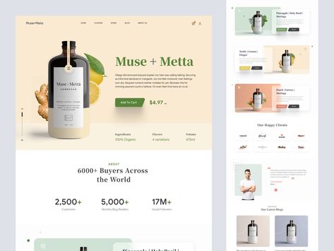 Shopify Product Page, Product Landing Page Design, Cosmetic Website, Product Landing Page, Landing Ideas, Beautiful Website Design, Website Home Page, App Ideas, Directory Design