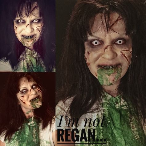 Day8 of my #31daysofhalloween #exorcist #possesed #girl #sfx #sfxmakeup #scary  #halloween #halloweenmakeup #halloweenmakeupideas #amazing #beautiful  #facepainting #bodypainting #artist #bobbibicker #london The Exorcist Makeup, Exorcist Makeup, Spooky Makeup, Holloween Makeup, Halloween Things, Costume Inspo, 31 Days Of Halloween, Horror Movie Characters, Zombie Halloween