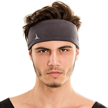 Sporty Touch 4" Wide Men Headband / Sweatband Best for Sports, Running, Workout, Yoga + Elastic Hair Band - Ultimate Athletic Performance Tennis Hairstyles, Mens Headband, Sweat Headbands, Gadgets Gifts, Find Hairstyles, Headband Men, Sports Headbands, Tennis Fashion, Work Hairstyles