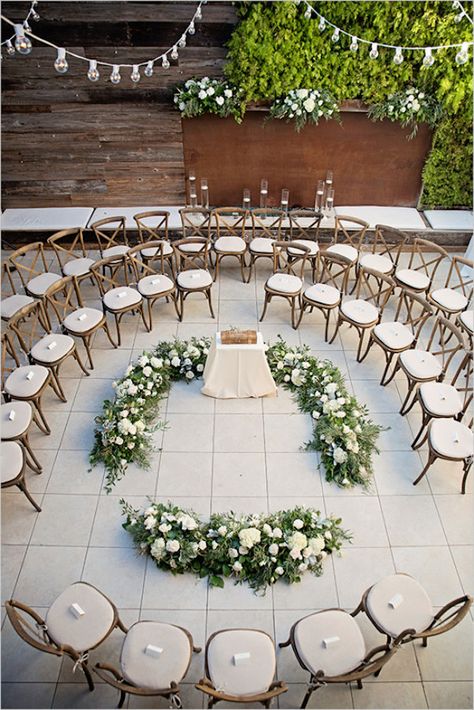 Wedding Alter, Wedding Ceremony Setup, Wedding Ceremony Seating, Wedding Ceremony Decorations Outdoor, Small Weddings Ceremony, Wedding Ceremony Ideas, Smallest Wedding Venue, Rustic Outdoor Wedding, Ceremony Seating