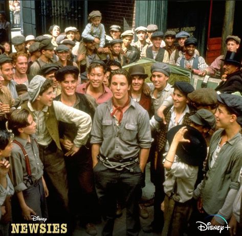 Newsies Cast 1992, The Newsies 1992, Crutchie Newsies 1992, Newsies 1992 Wallpaper, Newsies Aesthetic 1992, Jack Kelly 1992, Christian Bale Newsies, 1992 Newsies, Newsies Movie