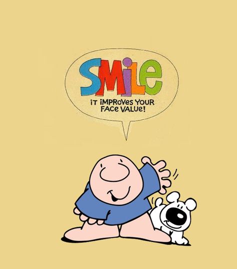 Life has it’s ups and downs, but smiling always makes me feel better. Smiling also conveys a simple message that you are approachable and willing to listen. Being able to smile is one of the most rewarding things in life! Smiling may also help you look and feel better! You don’t have to smile if you don’t want to, but smiling does improve your face value! Ziggy Cartoon Vintage, Feel Better Funny, Ziggy Comic, Ziggy Cartoon, Scribble Art, Clean Jokes, Card Sentiments, Inspirational Prayers, Smile Because