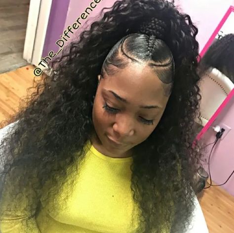 Cute Ponytail Hairstyles, Track Hairstyles, Weave Ponytail Hairstyles, Weave Ponytail, Cute Ponytails, Hair Ponytail Styles, Dope Hairstyles, Follow Button, Ponytail Styles