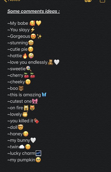 Emoji Comments For Instagram, Special Bio For Instagram, One Word Caption For Someone Special, Instagram Story Reply Ideas, Insta Comments For Best Friend, Aesthetic Comments For Insta, One Word Comments, Insta Comments Ideas, Insta Comments Ideas For Friends