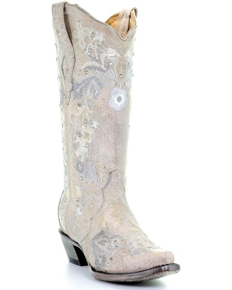 Comfortable Womens Boots, Shyanne Boots, Boots Country, White Floral Embroidery, White Cowboy Boots, Bridal Boots, Womens Cowgirl Boots, Fashion Cowboy Boots, Bota Country