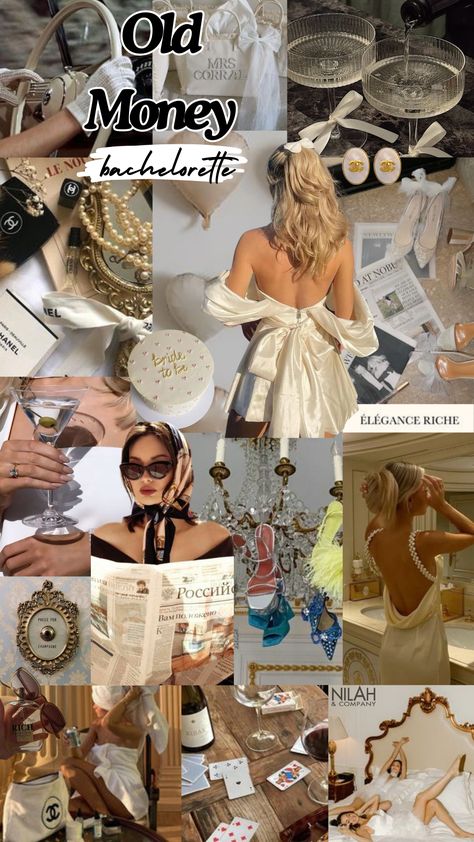 Old Money Aesthetic Bachelorette, Bachelorette Party Old Money, Vintage Bachelorette Party Themes, Diamond Bachelorette Theme, Gold Bachelorette Theme, Golden Bachelorette Party, Classy Bachelorette Themes, Old Hollywood Bachelorette Party, Old Money Bridal Shower Ideas