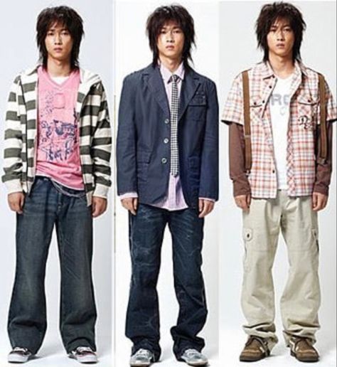 Y2k Outfits Shirt, 2013 Mens Fashion, 2000s Grunge Fashion Men, 2008 Fashion Men, 90s Harajuku Fashion Men, 2000s Japanese Fashion Male, 2000s Fashion Asian, Indie Sleaze Mens Fashion, Layered Shirts Outfit Grunge