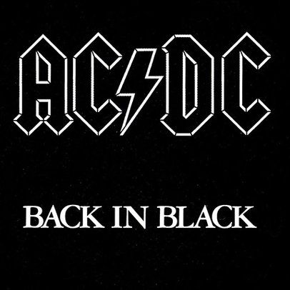 AC/DC's 'Back In Black' at 35: Classic Track-by-Track Album Review | Billboard Acdc Album Covers, Acdc Albums, Rock Album Cover, Jimi Hendrix Art, Acdc Logo, Ac Dc Band, Rock Album Covers, Rock Band Logos, Halloween Songs