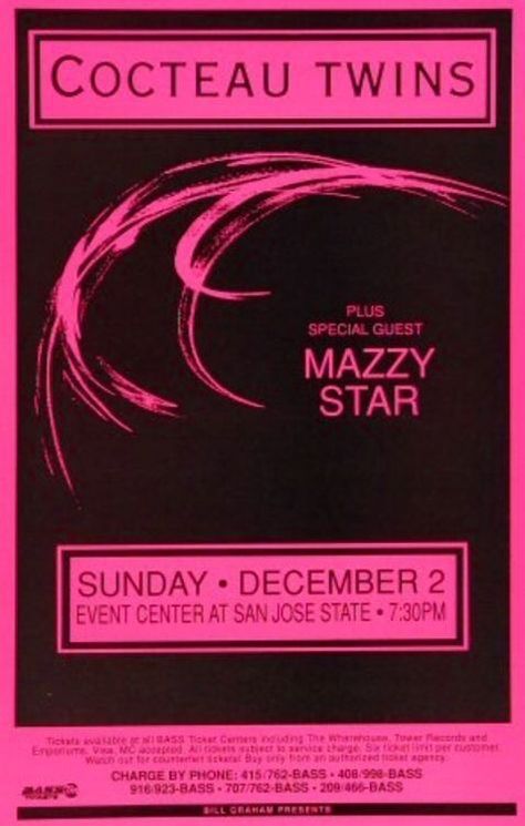 Promo Flyer, Dark Wave, Cocteau Twins, Mazzy Star, Dorm Posters, Concert Poster, I'm With The Band, Gig Posters, Music Film