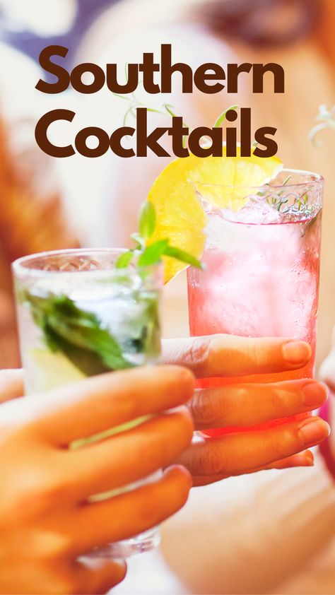 Southern Cocktails Cocktails With Southern Comfort, Southern Drinks Alcohol, Southern Cocktails Recipes, Southern Cocktails, Southern Drinks, Southern Cocktail, Sweet Cocktails, Spring Cocktails, Sazerac