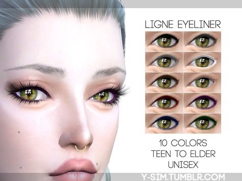 Waterline eyeliner for your everyday minimalist look.  Found in TSR Category 'Sims 4 Female Eyeliner' Bumps Under Eyes, Waterline Eyeliner, Sims 4 Cc Eyes, How To Do Eyeliner, Cute Eyeshadow Looks, Eyeshadow For Blue Eyes, Eyeliner For Beginners, Simple Eyeliner, Sims 4 Cc Makeup