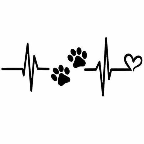 Small Dog Tattoos, Heartbeat Tattoo, Tiny Wrist Tattoos, Dog Memorial Tattoos, Pawprint Tattoo, Dog Paw Tattoo, Paw Tattoo, Tasteful Tattoos, Paw Heart