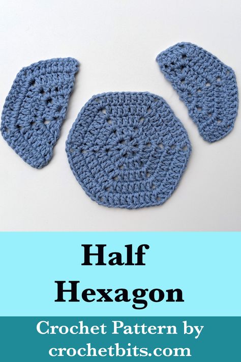 Crochet Half Hexagon Pattern How To Crochet Half Hexagons, Crochet Half Hexagon Pattern Free, Half Hexagon Crochet, Half Hexagon Crochet Pattern, Crochet Octagon Pattern Free, Crochet Half Hexagon, Crochet Hexagon Pattern, Crochet Hexagons, 2024 Crochet