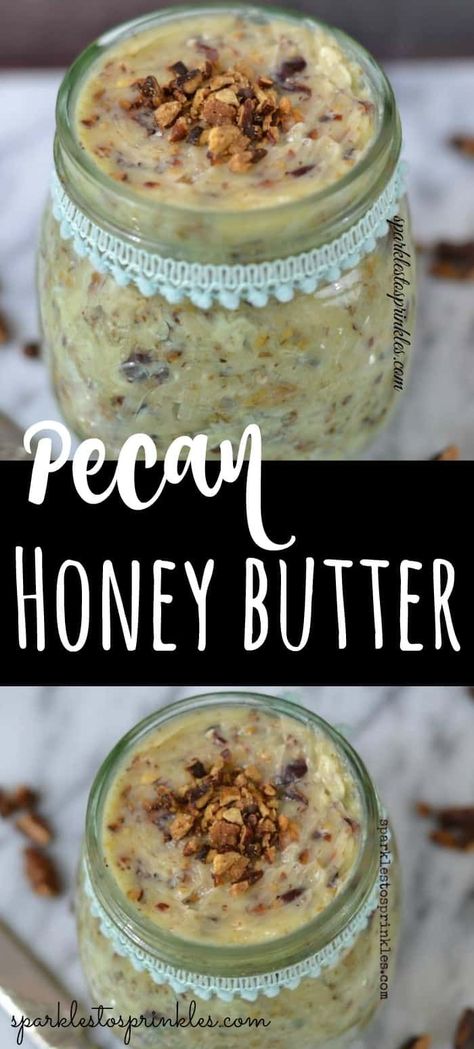 Pecan Honey Butter Recipe, Bread Spreads, Homemade Honey Butter, Flavored Butter Recipes, Butter Recipes Homemade, Flavored Butters, Compound Butters, Honey Butter Recipe, Cheese Spreads