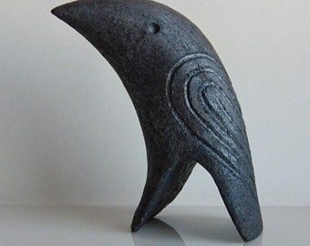 handmade ceramics by Mudrenko on Etsy Ceramic Birds Sculpture, Clay Birds, Pottery Animals, Crow Art, Black Raven, Raven Art, Sculptures Céramiques, Bird Figurine, Ceramic Animals