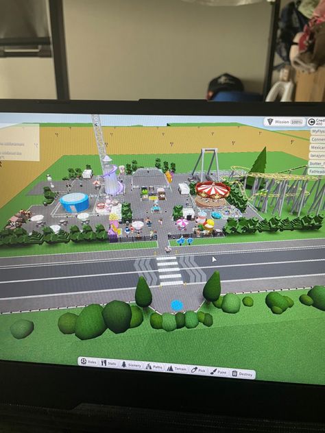 #inspo Theme Park Roblox Ideas, Theme Park Tycoon 2 Entrance Ideas, Theme Park Tycoon 2 Ideas, Roblox Theme Park Tycoon, Theme Park Tycoon 2, Theme Park Tycoon, Theme Park Map, Roblox Theme, Amusement Park