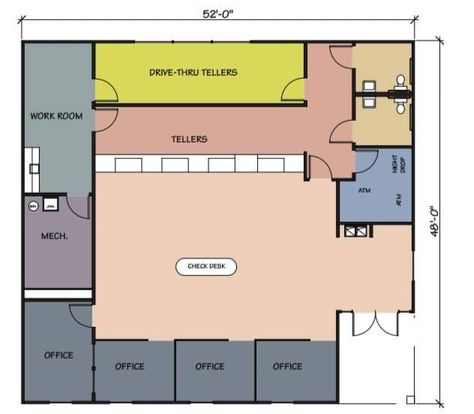 Bank Plan Architecture, Bank Plan Layout, Bank Layout Plan Design, Bank Floor Plan Layout, Commercial Bank Floor Plan, Bank Design Architecture Plan, Bank Plan Architecture Projects, Bank Floor Plan, Bank Layout