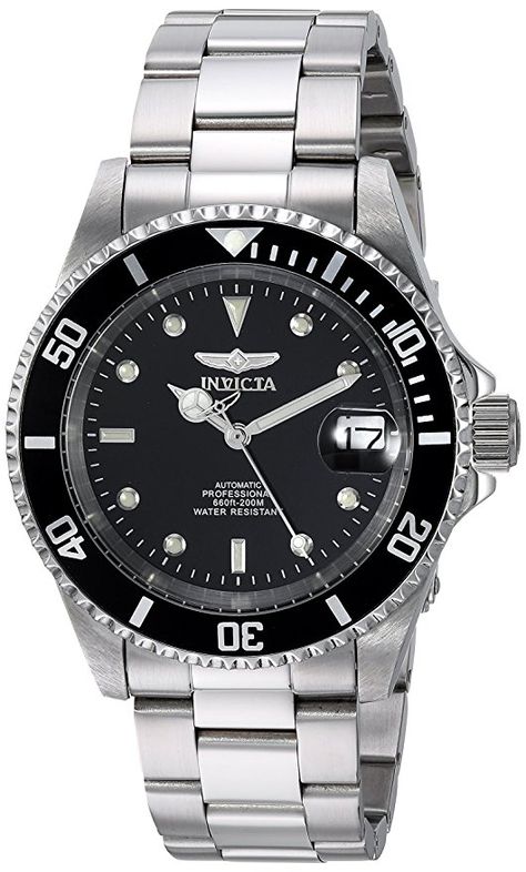 Invicta 8926OB Pro Diver Unisex Wrist Watch Stainless Steel Automatic Black Dial Seiko Skx, Invicta Pro Diver, Seiko 5 Sports, Skeleton Watches, Divers Watch, Automatic Watches For Men, Invicta Watches, Men's Watches, Rolex Submariner