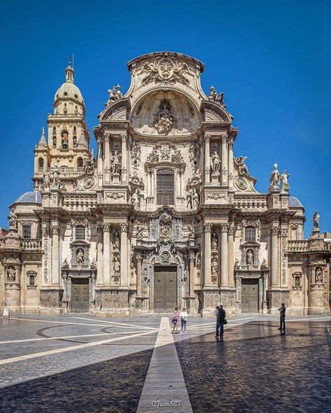 Classical Facade, Murcia Spain, Cathedral Architecture, Sacred Architecture, Traditional Interior Design, European Architecture, Baroque Architecture, Louvre Paris, Classical Architecture