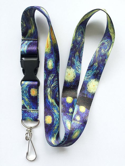 Keychain Holder, The Starry Night, Lanyard Keychain, Starry Night Van Gogh, Birthday Wishlist, Cute Cars, Art Posters, Car Decor, Van Gogh