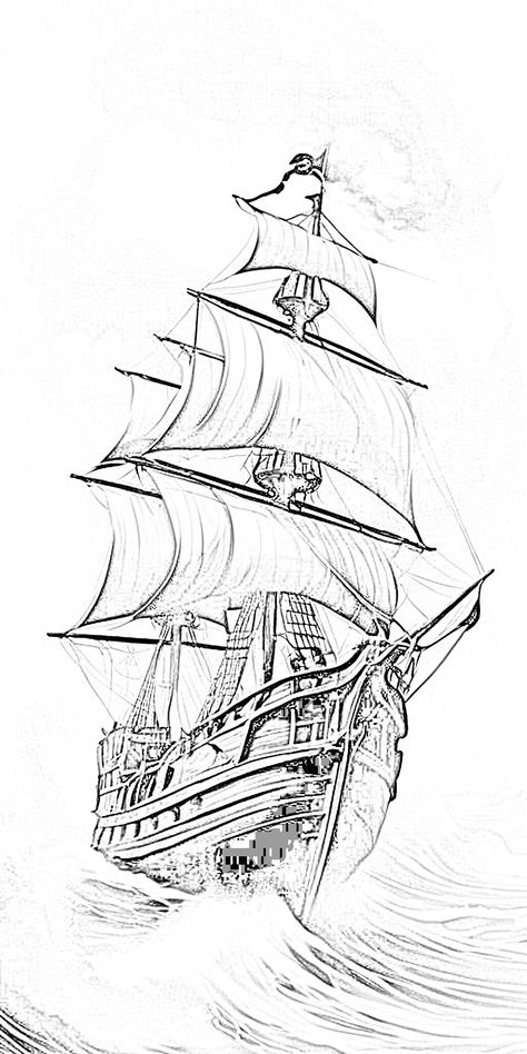 The Black Pearl Ship Tattoo, Old Ship Drawing, Ship In A Bottle Drawing, Pirate Ship Tattoo Drawing, Shipwreck Drawing, Ship Tattoo Design, Pirate Ship Drawing, Compass And Map Tattoo, Pirate Ship Tattoos