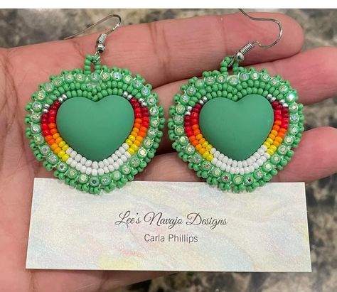 Native Beaded Earrings Round, Beaded Heart Earrings Native, Wild Earrings, Heart-shaped Beaded Party Earrings, Pretty Beaded Jewelry, Beaded Earrings Native Inspire Uplift ⭐, Cab Earrings, Beaded Earrings Native Beadwork Inspire Uplift ⭐, Bead Hat