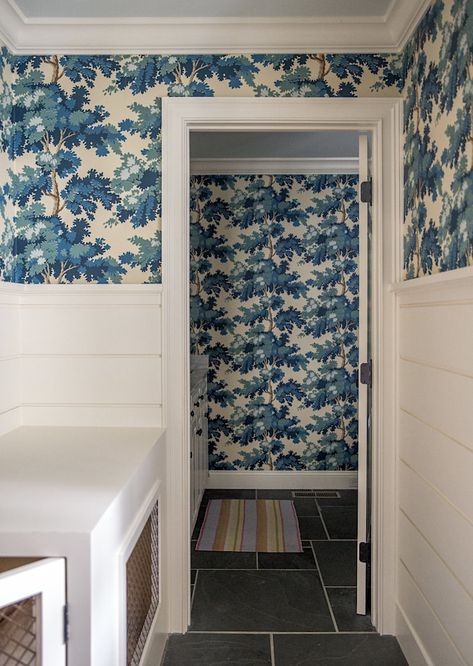 Sandberg Raphael, photo by Stacey Bewkes-2 Sandberg Raphael Wallpaper Blue, Scalamandre Raphael Wallpaper, Raphael Sandberg Wallpaper, Brunswig And Fils Wallpaper, Primary Bedroom Wallpaper, Sandberg Raphael Wallpaper, Raphael Wallpaper, Inspo Wallpaper, Hallway Wallpaper