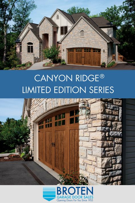 Canyon Ridge® Limited Edition Series Garage Doors Door Options, Southern Florida, Carriage House, Garage Door, Staining Wood, Garage Doors, Garage, Limited Edition, Doors