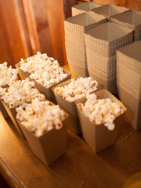 Popcorn Cocktail Hour Wedding Ideas, Cocktail Hour Popcorn Bar, Popcorn Late Night Snack Wedding, Popcorn At Wedding, Food Event Ideas, Wedding Cuisine, Wedding Snack, Ranch Photography, Popcorn Wedding