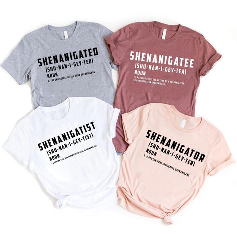 PRICES MAY VARY. Finding something fabulous & funny to wear as matching outfits on vacation, drinking party? If so, you will surely love this tee! Cool and hilarious outfits for couples on any occasion. SHENANIGATOR, SHENANIGATEE, SHENANIGATED, SHENANIGATIST Great Present Idea for Men / Women - Team Quote - Shenanigator Definition Shirt. Cool present for dad, father, brother, husband, boy, girl, uncle, toddler, baby, mom, mother, ladies, youth, friend, family on Birthday Party / St Paddy's Feast Fall Birthday Ideas For Women, Group Trip Shirts, Group Vacation Shirts, Couple Drinking, Funny Vacation Shirts, Group Vacation, Group Trip, Definition Shirt, Friend Vacation