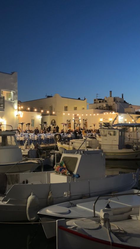 Santorini Greece Aesthetic Night, Paros Aesthetics, Paros Greece Nightlife, Summer In Greece Aesthetic With Friends, Greek Vacation Aesthetic, Party In Greece, Greece Boat Aesthetic, Paros Island Greece, Greece Paros