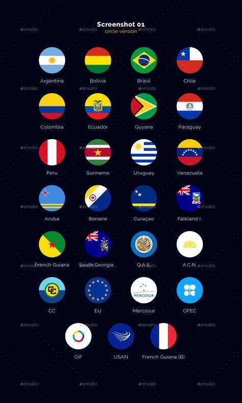 All The Flags, South America Flag, World Flags, Unique Flags, Flag Icon, Flags Of The World, Flat Icon, Modern Graphic Design, Icon Pack