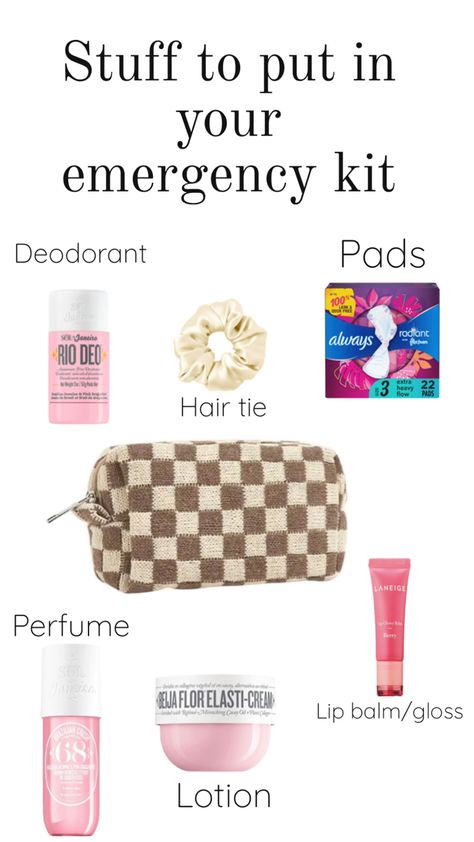 Emergency Period Kit, Period Pack, School Emergency Kit, Period Kit, School Advice, School Bag Essentials, Backpack Essentials, High School Advice, Bag Essentials