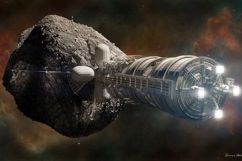 Asteroid Mining, Space Colony, Space Engineers, Starship Design, Sci Fi Ships, Spaceship Art, Spaceship Concept, Spaceship Design, Concept Ships