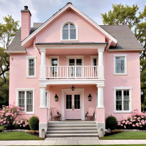 40 Exterior House Colors & Schemes for Lasting Beauty Exterior Paint Ideas For House, Paint Ideas For House, Pink Exterior House, Colorful Home Exterior, Pink House Exterior, Best Exterior House Paint, Green Shutters, Colors Schemes, Cottage Style Homes