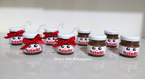 Potinho de Nutella no Elo7 | Paty e Pris Artesanatos e Doces (D28FDA) Silver Decor, Night Blue, Nutella, Blue And Silver, Holiday Decor