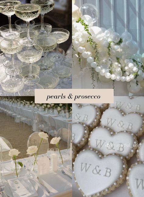 Wedding Brunch Reception, Pearl Bridal Shower, Showers Ideas, Bridal Shower Inspo, Pearl Party, Bridal Theme, Bridal Shower Planning, Makeup Hairstyles, Wedding Shower Decorations