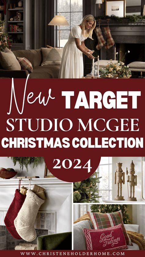 The new Studio McGee Target Christmas 2024 collection is available now! I'm sharing all of my favorite pieces from this season's collection. | Christene Holder Home Christmas Studio Mcgee, Studio Mcgee Target Christmas, Studio Mcgee Christmas 2024, Target Christmas 2024, Studio Mcgee Christmas Tree, Mcgee And Co Christmas, 2024 Christmas Trends, Mcgee Christmas, Studio Mcgee Christmas