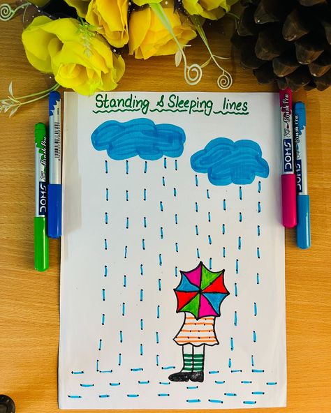 standing and sleeping lines worksheet ideas for toddlers | prewriting skills development | 🙏follow us for more ideas🤩 #prewriting #prewritingskills #finemotorskills #learningthroughplay #toddleractivities #homeschool #preschoolactivities #finemotor #sensoryplay #prewritingactivity #occupationaltherapy #montessori #homeschooling #preschool #earlylearning #markmaking #finemotoractivity #earlychildhoodeducation #playbasedlearning #education #montessoriathome #earlyyears #invitationtoplay #teach... Sleeping Lines Worksheet, Standing Lines Worksheet For Preschool, Standing Line, Worksheets For Playgroup, Lines Worksheet, Pre Writing Practice, Beginner Drawing Lessons, Beginner Drawing, Prewriting Skills