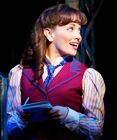 Katherine Newsies, Katherine Plumber, Newsies Costume, Kara Lindsay, Kids Goals, Dream Roles, High Fashion Makeup, Online Quiz, Broadway Theatre